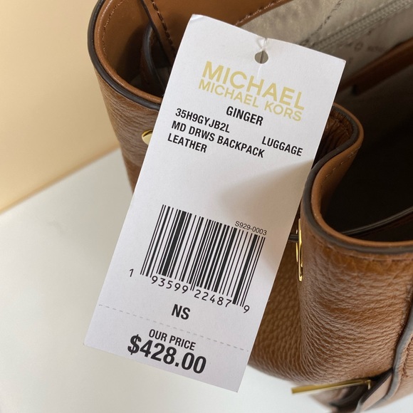 Michael Kors Leather Ginger Backpack 